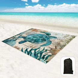 Tapis de plage en Polyester super fin, imperméable, résistant au sable, tapis de banc gratuit, accessoires de voyage de plage portables adaptés aux voyages