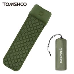 Tomshoo-colchoneta para dormir individual para exteriores, colchón inflable para acampar con almohada, cama plegable ultraligera, cojín para senderismo y senderismo