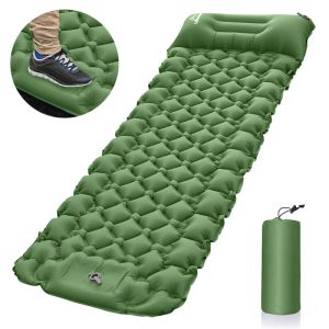 Matelas gonflable Ultra léger, avec oreiller de Camping ou de randonnée, coussin de couchage avec coussin pour Sports de plein air