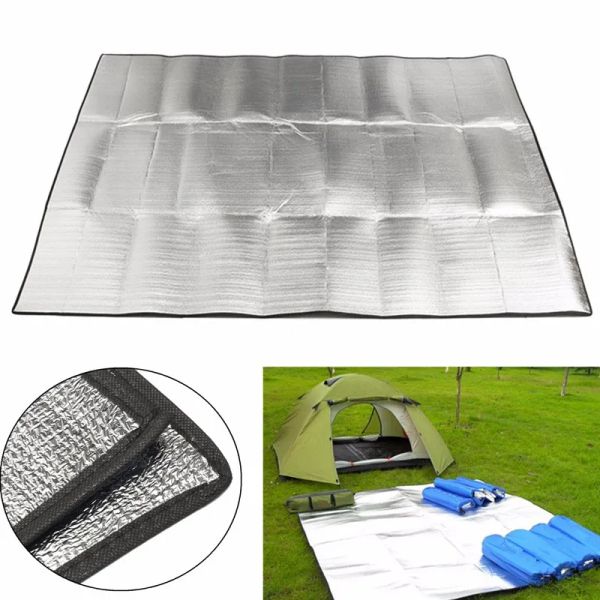 Tapis de Camping imperméable en aluminium, tapis de pique-nique pliant, couverture d'extérieur Eva, matelas de couchage, coussin de tente Suth pour voyage à la plage