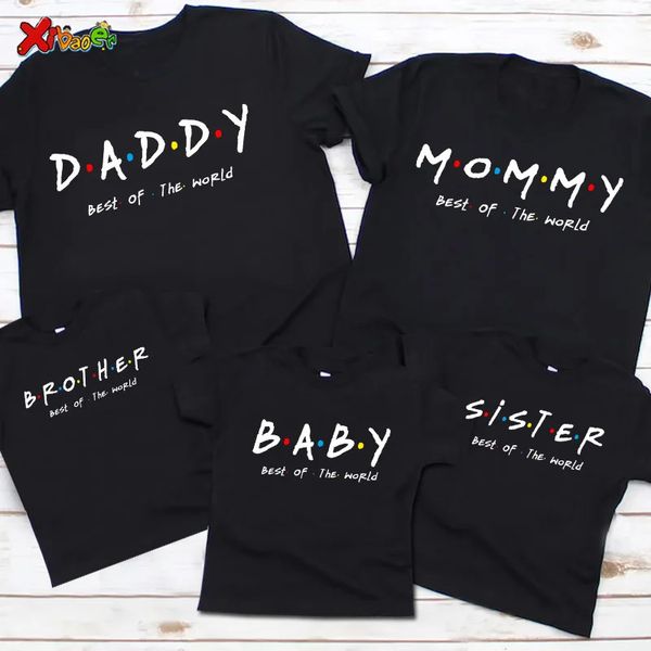 Trajes familiares a juego, camisas para mamá y yo, traje de verano para abuela, nombre personalizado 240226