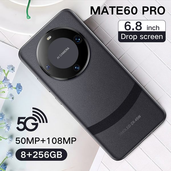 Mate 60 pro 6,8 pouces smartphone Android 1 Go + 16 Go 6800 mah 3G 4G téléphone