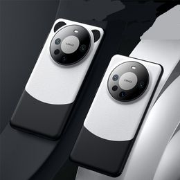 Mate60 Zwart Wit Panda Design PU lederen tas voor Huawei Mate 60 Pro Plus beschermende schaal