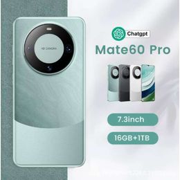 Mate60 Pro Global Version Teléfono 16GB+1 TB 7.3 pulgadas Android Smart Gaming Teléfono Negro