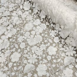 Materi Off White Delate Delate African Lace Fabric Tulle Mesh broderie Coton Lace 2023 Nouveau