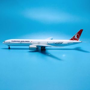 Matériel 1: 158 47 cm avec roues Aircroites avions légers LED Boeing B777-300er Turkish Airlines Plane Modèle