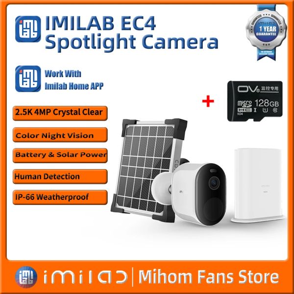 Matériel IMILAB EC4 Spotlight Camera Set 4MP WiFi 5200mAh Battery Security Protection Outdoor Wireless Cam CCTV CCTV VIDEO VIDEO