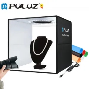 Material Puluz Photo Studio Box, Fotografía Portable Lightbox, Photo Shooting Tent Box Kit 6/12 Fackdrop de color, caja de luz fotográfica, kit de softbox