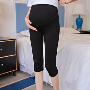 Zwangerschapsbodems 032 # Zomer Dunne Modale Zwangerschaps Korte Broek Buik Potlood Capri Legging Kleding voor Zwangere Vrouwen Casual Zwangerschap Dieptepunt 230628