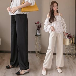 Zwangerschapsbodems 339# broek zomer chiffon casual losse comfortabele buiksteun elastische taille plus size broek