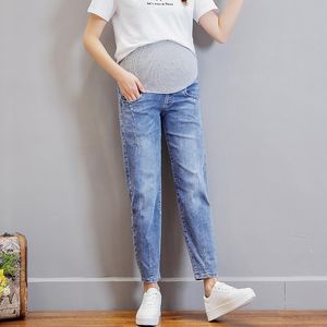 Zwangerschapsbodems denim broek jeans voor zwangere vrouwen kleding elastische taille buik los rechte zwangerschap gravidas kleding