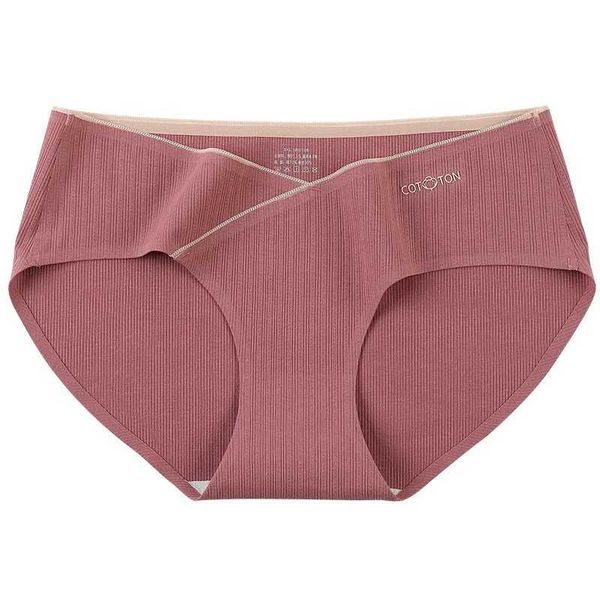 Bottnity Bottoms M ~ 4xl Jacquard Cotton Bas taille abdominale Sous-vêtements avec une taille transparente adaptée aux femmes enceintes enceintes et femmes enceintes 2405