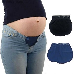 MATERNITY Bottlity Gernity Grossesse ceinture ceinture pantalon élastique réglable doux allongeur Extendeurs de la taille Bouton Mère Pantalon Loose Beltl2404