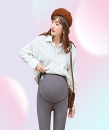 Zwangerschapsbodems zwangerschapsbroeken Kleding leggings voor zwangere vrouwen in winterbuikstrek met pluche6516284