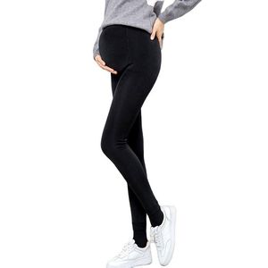 Moederschap Bottoms Winter Warm Fleece Leggings Hoge Taille Buik Ondersteuning Leggins voor zwangere vrouwen Zwangerschap Home Casual Skinny Broek