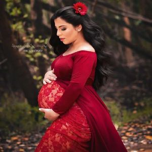Zwangerschap Chiffon Jurken Baby Shower fotoshoot jurk rekbare zwangerschapsfotografie jurk phoot shoot shoot kleding lange mouw