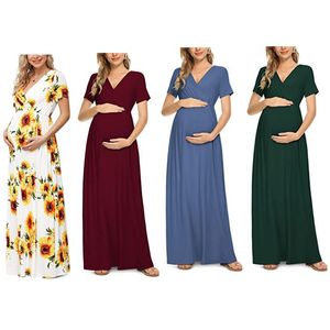 Robe de maternité pour Photo dame photographie accessoires femmes imprimé fleuri Sexy robes enceintes 2023 femme tirer longue robe