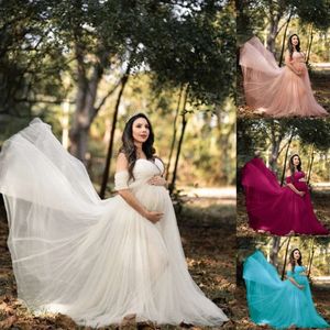 Zwangerschapsjurk voor fotoshoot kanten zwangerschap jurken zwangere vrouwen sjown fotografie rekwisieten fotoshoot off schouder les