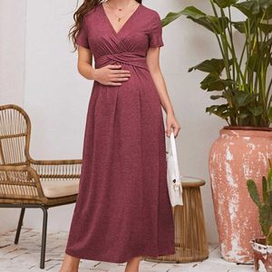 Zwangerschapskleding zomer zwangere vrouwen kleden casual sexy v nek voor zwangere vrouwen