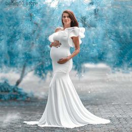 Robes de maternité 2020 Summer maternité photographie accessoires de robe longue baby shower longues robes de grossesse photo tenue maxi robe extensible coton t230523