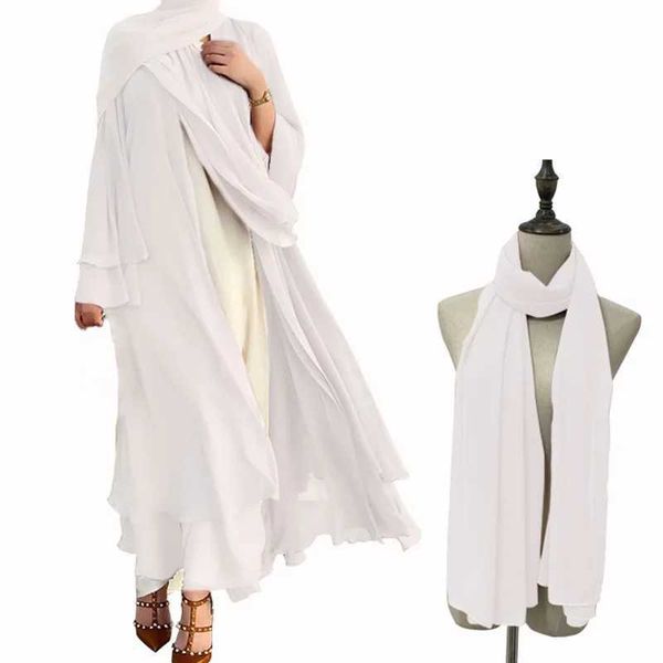 Robes de maternité Abaya Robe musulmane en deux pièces Robe de prière islamique Open Front Flow Maxi Cardigan Robe de prière du Moyen-Orient D240520