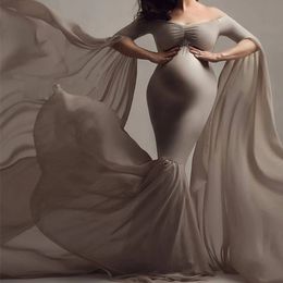 Zwangerschapsjurken Zwangerschapskleding voor zwangere vrouwen voor po -shoot jurken kostuum elegante jurkmatte jurken 230516