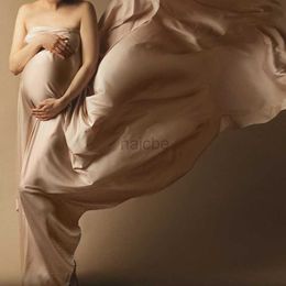 Robes de maternité Maternité Tissu de soie robe de maternité Photographie maternité maternité tassant tissu grossesse Photo Prop 240412