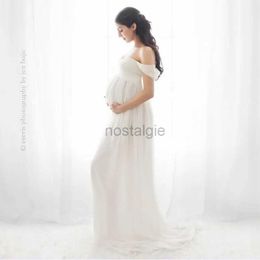 Robes de maternité maternité fuite des robes longues sexy photographie photo accessoires enceintes enceintes noires blanches en dentelle douce mousseline grossesse maxi robe 24412
