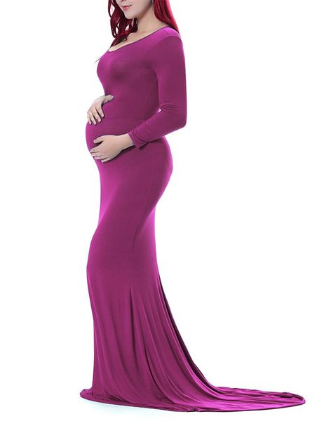 Vestidos de maternidad, accesorios de fotografía, vestido Maxi Sexy para embarazadas con hombros descubiertos, vestido largo de embarazo para sesiones fotográficas 2024