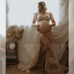 Robes de maternité Robe pour femmes enceinte Coton de baby-colme sexy en V