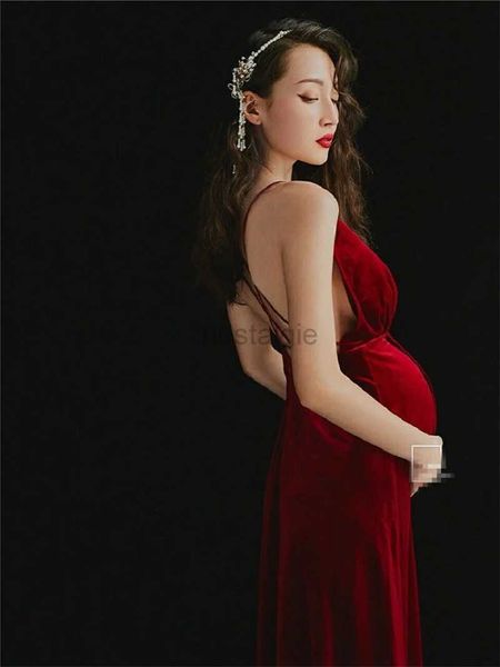 Robes de maternité sexy élégants femmes enceintes photographies accessoires en V V V