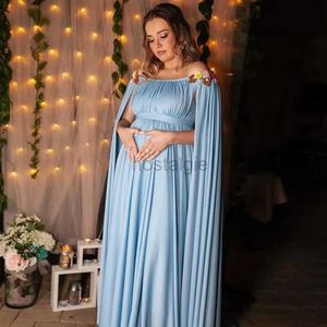 Robes de maternité Maternité sans épaule Shower de bébé robe longue desserre la grossesse de grossesse