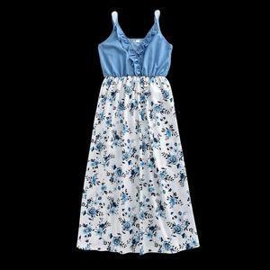 Zwangerschapsjurken zomer zwangere kleding mode v-neck dames bloemen patchwork jurk vrouwelijke moeder suspender rokkostuums