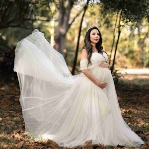 Robes de maternité Tulle Sexy Femme Enceinte Baby Shower Robes Maille Femme Grossesse Photo Shooting Robe Longue Maternité Photographie Session Robe HKD230808