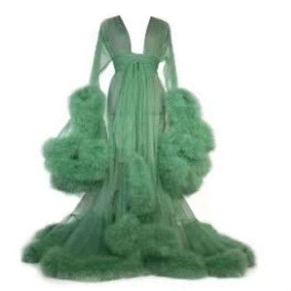 Plumes de maternité robe à manches longues maternité confortable nouveauté photographie accessoires vêtements sexy femmes robe été respirant belle ba24 B23