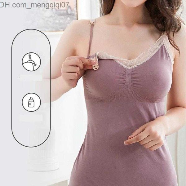 Maternidad Intimates Bras Camisolas de maternidad para amamantar Ropa interior abierta Chaleco de encaje de mujer Lencería embarazada Sujetador frontal Sujetador transpirable Z230801