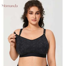 Maternity Intimates Cobertura total Carnity Care Sports Bra Combustible ropa interior de algodón para mujeres embarazadas yoga transpirable D240517