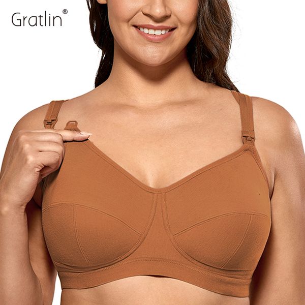 Maternité Intimates GRATLIN Soutien-Gorge D'allaitement Respirant De Soutien Plus La Taille Doux Coton Lingerie D'allaitement Pour Les Femmes Enceintes 230628