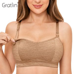 Maternité Intimates Gratlin Wire Free Full Cup Soutien-gorge de sport Maternité Lingerie d'allaitement pour femmes enceintes Racerback Yoga Allaitement Sportswear XL 230927