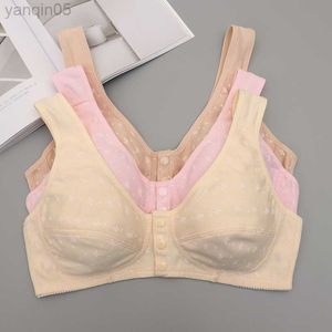 La maternité intime JY02 BRA de personnes âgées d'âge moyen sous-vêtements Front Open Front Boucle Coton Grand Taille sans éponge Coton Nourfrer le soutien-gorge HKD230812