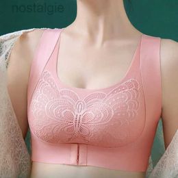 Zwangerschap Intimates groot formaat niet-stalen ring twee-in-één voorkant van de spor ondergoed sport comfortabel niet-markerende tanktop dames verzameld type bh d240426