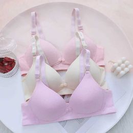 Maternity Intimates Wholesale of open button feeding bras for pregnant women solid color maternity care with detachable pads d240517