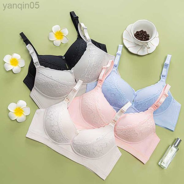 La maternité laisse entendre les femmes sous-vêtements de bouton avant allaitement allaité pour le soutien-gorge à l'épreuve du soutien-gorge pour le somnifrément contre le soutien-gorge infirmière ou ouvert de somnifère HKD230812