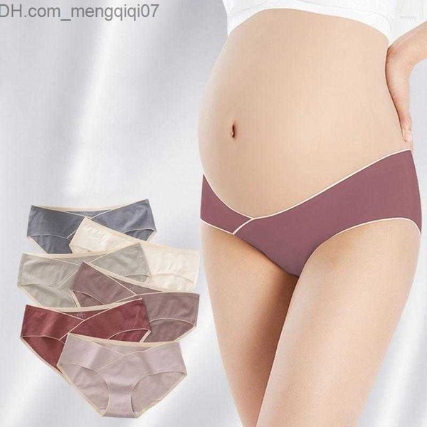 Ropa interior de maternidad Bragas de mujer Cintura baja Mujeres embarazadas Soporte en forma de V Vientre Ropa interior de maternidad Calzoncillos cómodos de algodón transpirable M-2XL Z230801