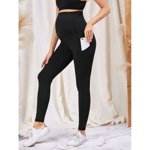 Zwangerschaps leggings over de buikvrouwen High Tailed Pregancy Yoga Pants Workout Actief met zakken L2405