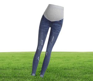 Leggings de maternité Vêtements de grossesse jeans hauts de taille pantalon de cheville pantalon enceinte en denim Womens 2107213341564