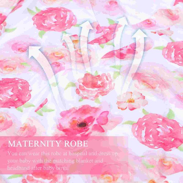 Maman de nuit de maternité et de bébé tenues Hôpital Bandband Mommy Robe Pure Coton