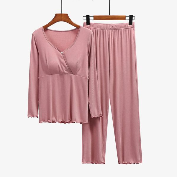 Vêtements de nuit d'allaitement de maternité vêtements de nuit d'allaitement pour les femmes enceintes grossesse pyjamas d'allaitement costumes vêtements de maternité 240119