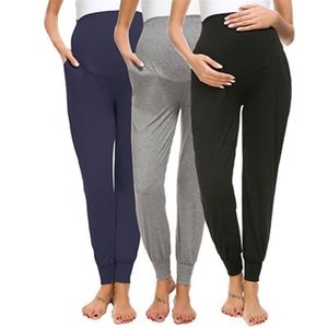 Pantalon de maternité femme Super Stretch Secret Fit ventre cheville Skinny travail pantalon Harem grossesse Premama 3 couleurs 210918