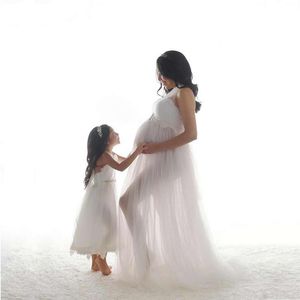 Zwangerschapsfotoshoot Multiway wrap tule lange maxi jurk zwangere vrouwen feest baby shower jurk fotografie poppen kostuum